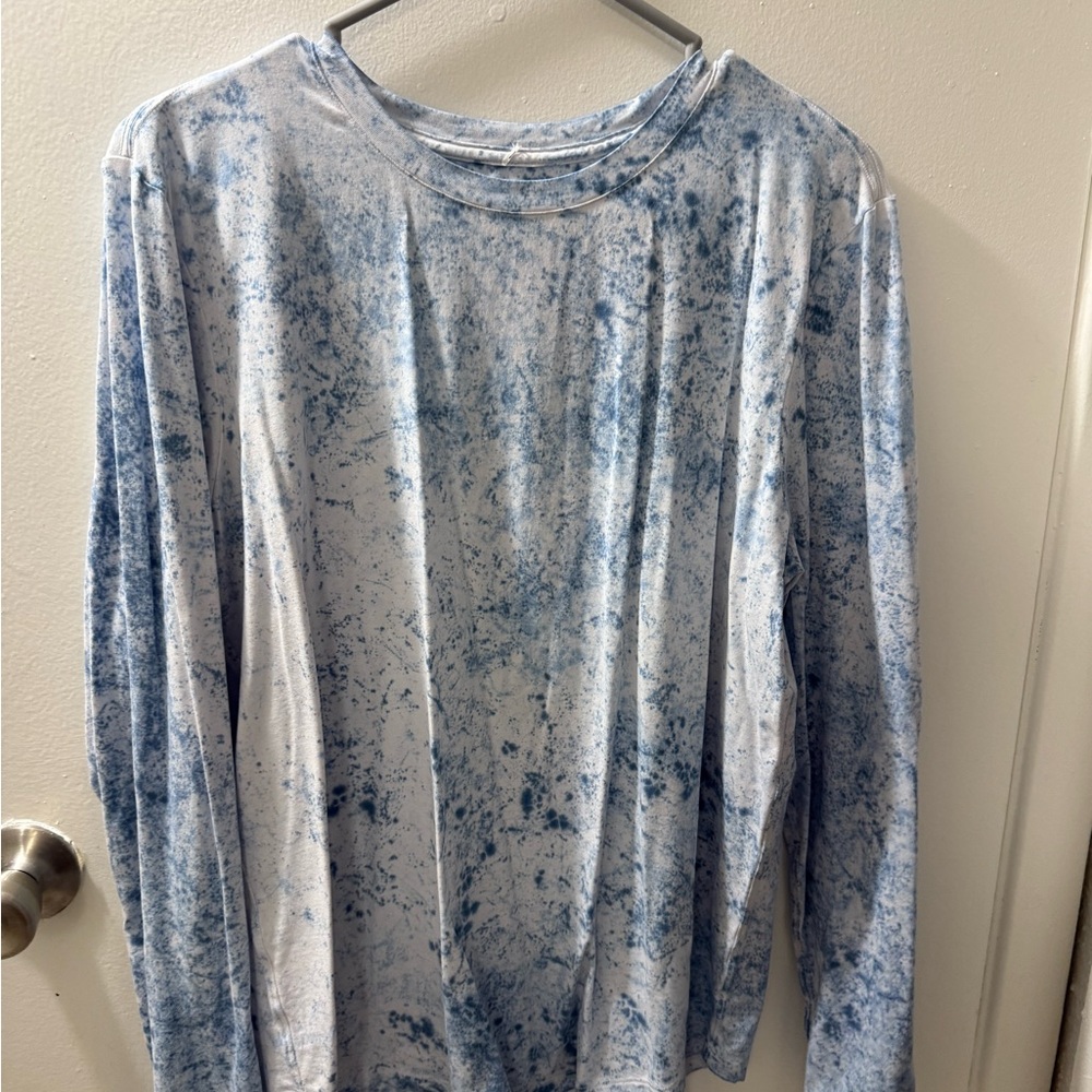 lululemon athletica Blue Tie-Dye Long Sleeve Tee